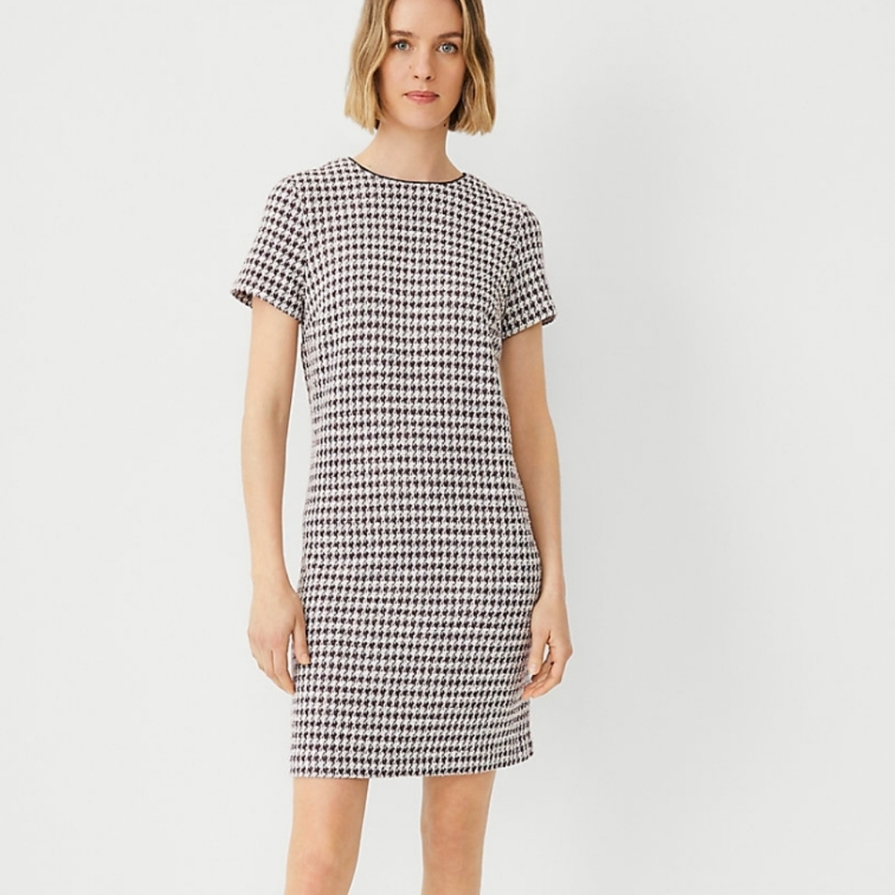 NWT ANN TAYLOR HOUNDSTOOTH DRESS
